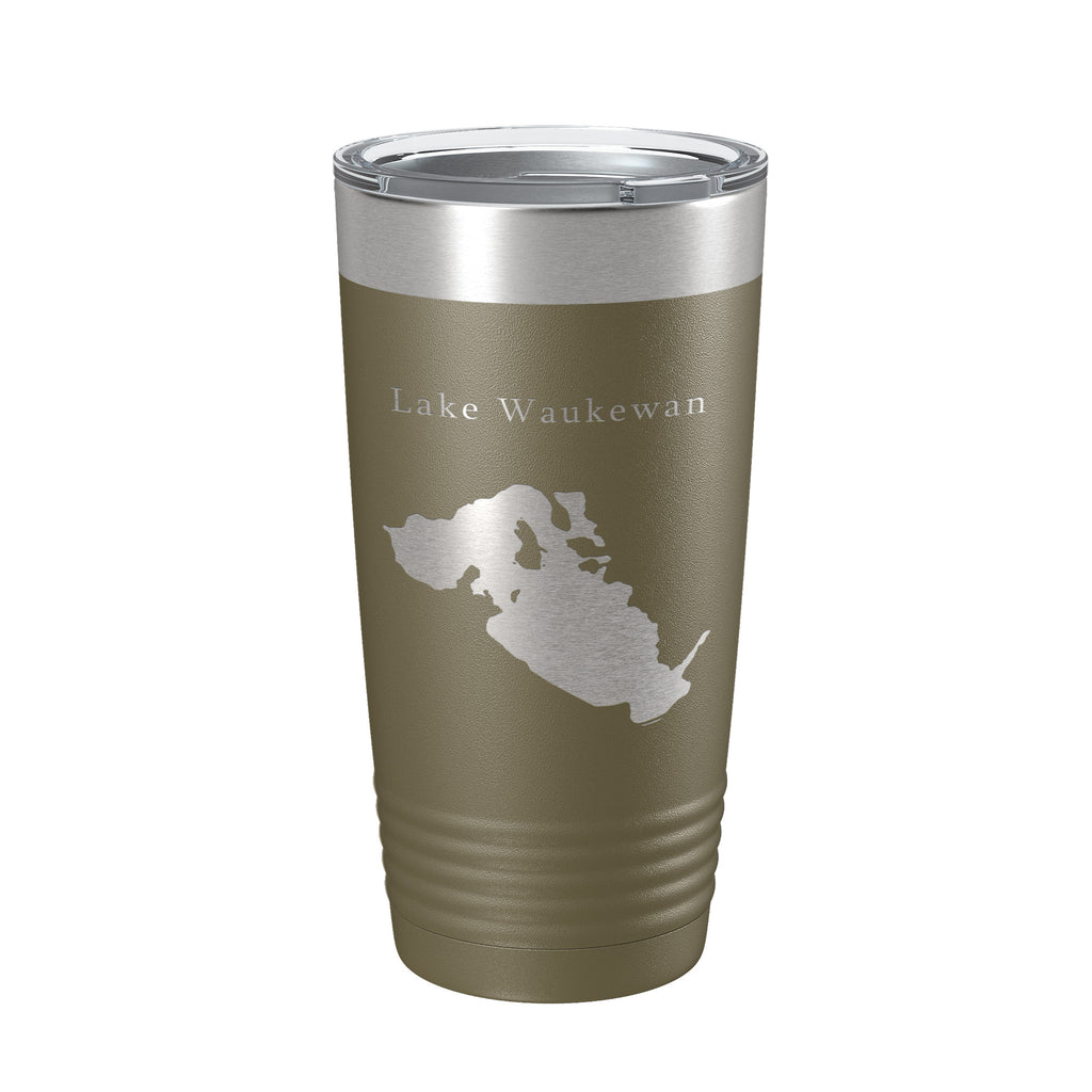 Lake Waukewan NH Map Tumbler Travel Mug Gift Insulated Laser Engraved Coffee Cup 20 oz New Hampshire