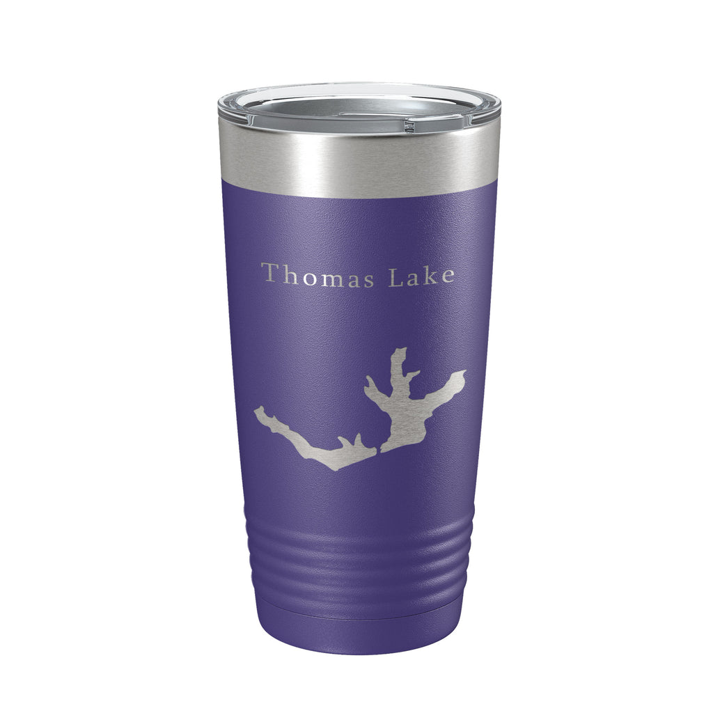 Thomas Lake IN Map Tumbler Travel Mug Gift Insulated Laser Engraved Coffee Cup 20 oz Indiana