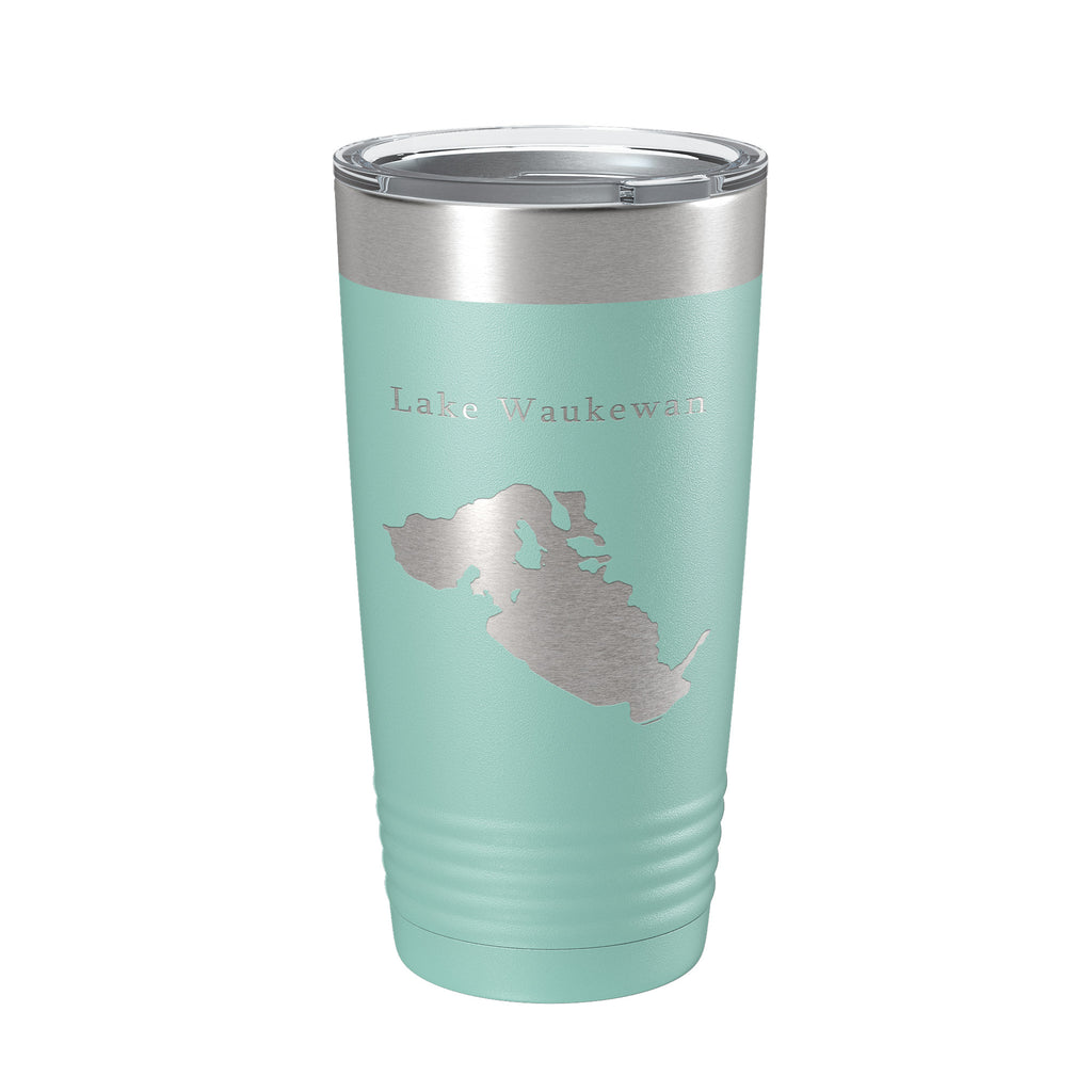 Lake Waukewan NH Map Tumbler Travel Mug Gift Insulated Laser Engraved Coffee Cup 20 oz New Hampshire