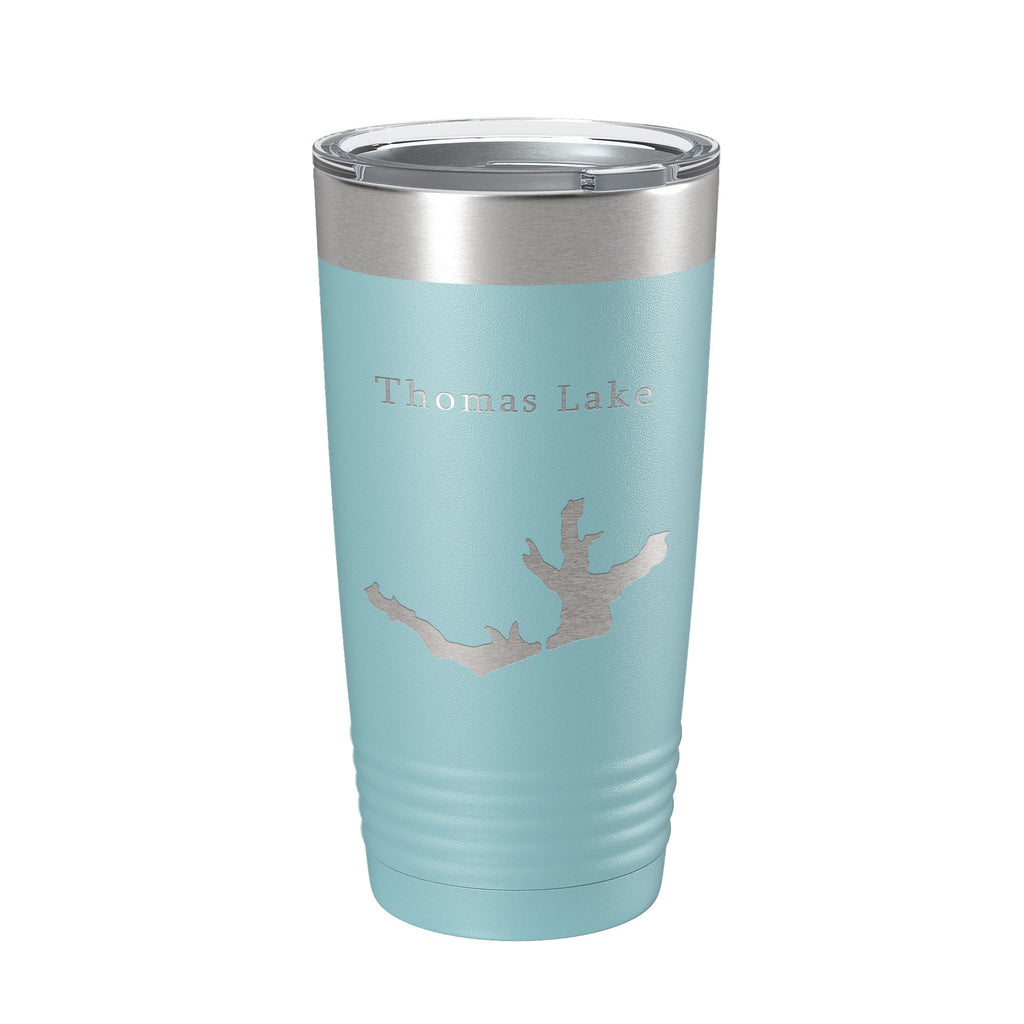 Thomas Lake IN Map Tumbler Travel Mug Gift Insulated Laser Engraved Coffee Cup 20 oz Indiana