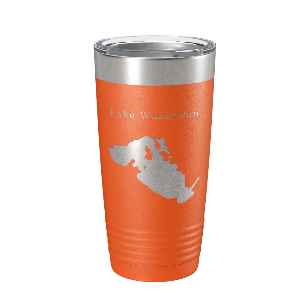 Lake Waukewan NH Map Tumbler Travel Mug Gift Insulated Laser Engraved Coffee Cup 20 oz New Hampshire