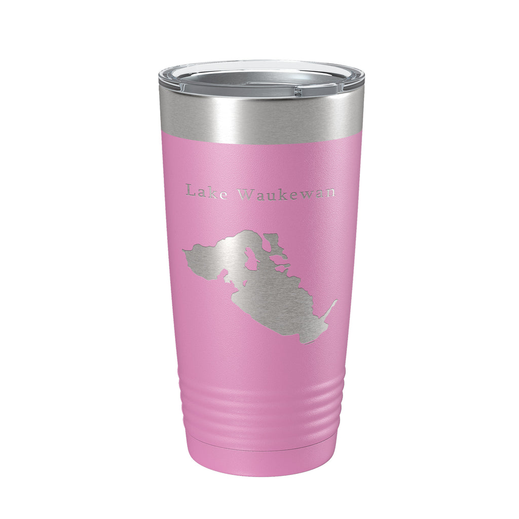 Lake Waukewan NH Map Tumbler Travel Mug Gift Insulated Laser Engraved Coffee Cup 20 oz New Hampshire
