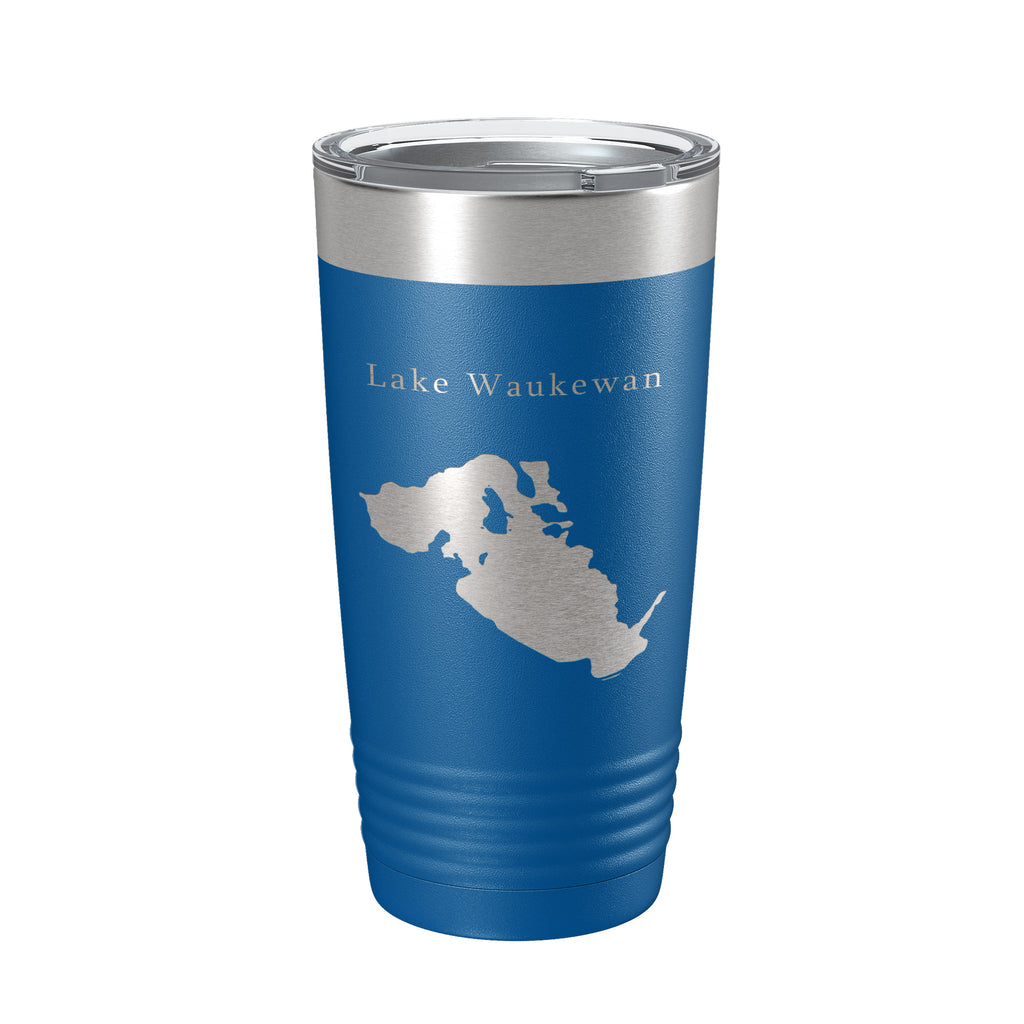 Lake Waukewan NH Map Tumbler Travel Mug Gift Insulated Laser Engraved Coffee Cup 20 oz New Hampshire