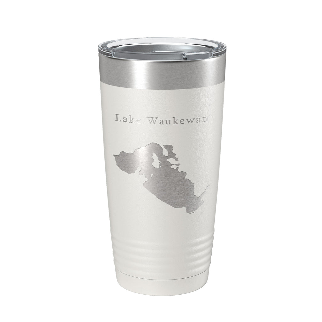 Lake Waukewan NH Map Tumbler Travel Mug Gift Insulated Laser Engraved Coffee Cup 20 oz New Hampshire