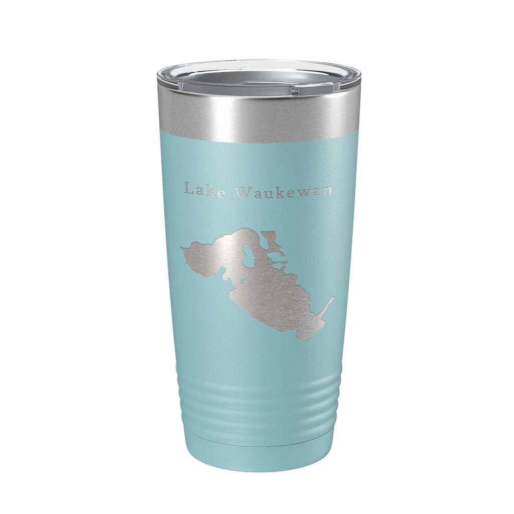 Lake Waukewan NH Map Tumbler Travel Mug Gift Insulated Laser Engraved Coffee Cup 20 oz New Hampshire