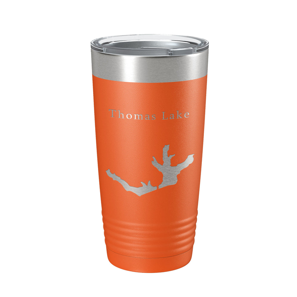 Thomas Lake IN Map Tumbler Travel Mug Gift Insulated Laser Engraved Coffee Cup 20 oz Indiana