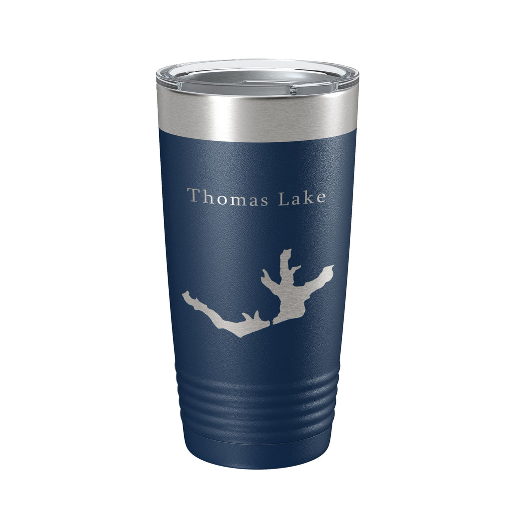 Thomas Lake IN Map Tumbler Travel Mug Gift Insulated Laser Engraved Coffee Cup 20 oz Indiana