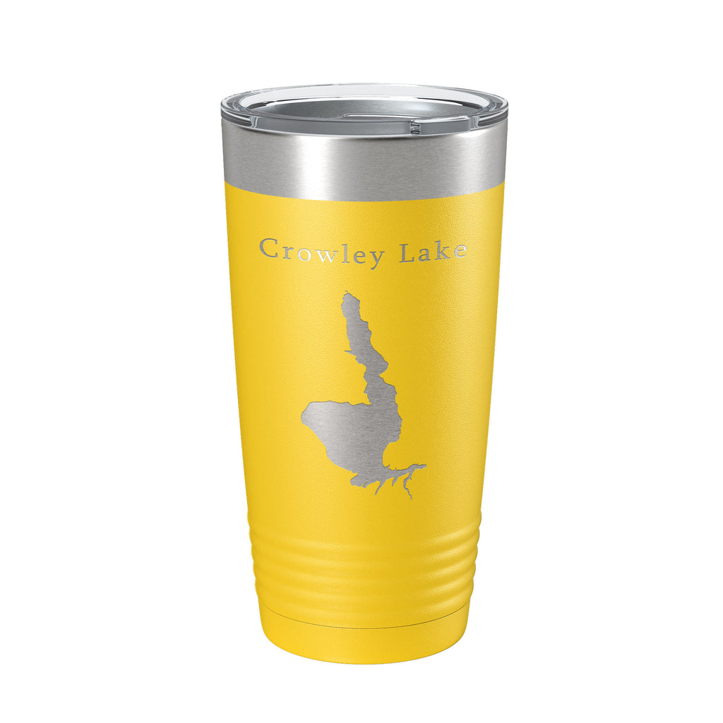 Crowley Lake Map Tumbler Travel Mug Insulated Laser Engraved Coffee Cup California 20 oz