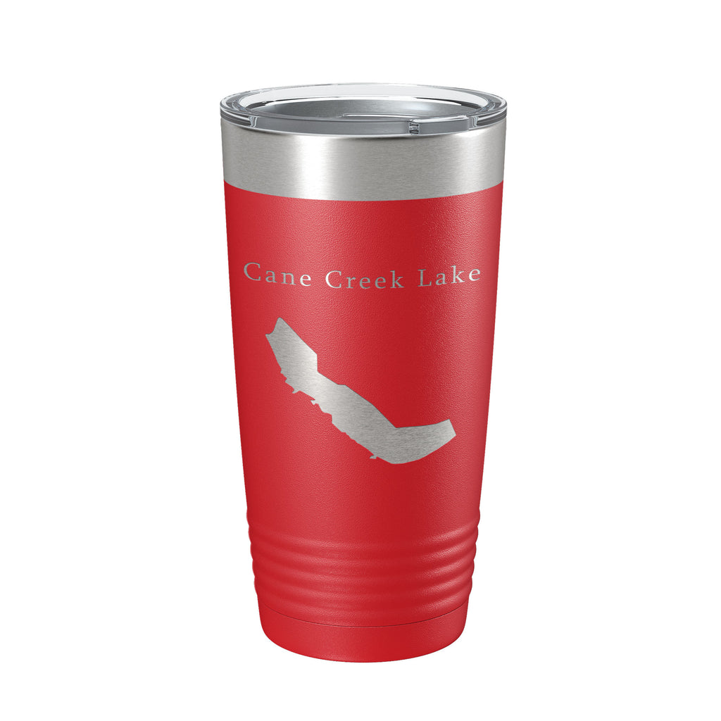 Cane Creek Lake Map Tumbler Travel Mug Insulated Laser Engraved Coffee Cup Arkansas 20 oz