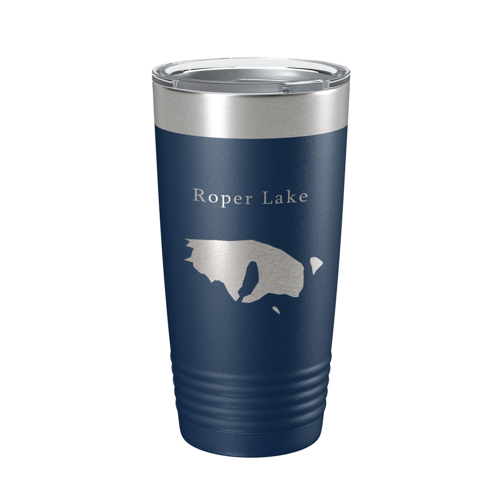 Roper Lake Map Tumbler Travel Mug Insulated Laser Engraved Coffee Cup Arizona 20 oz