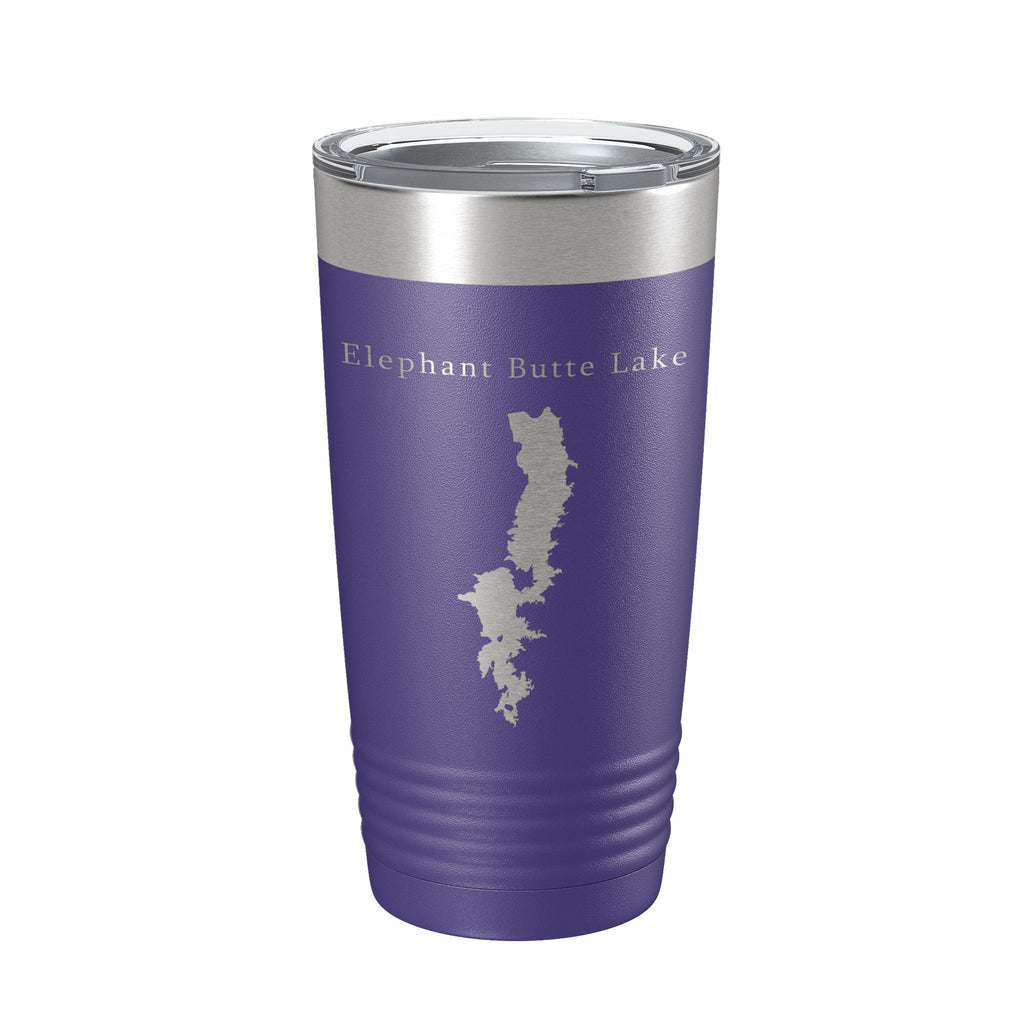 Elephant Butte Lake Map Tumbler Travel Mug Insulated Laser Engraved Coffee Cup New Mexico 20 oz