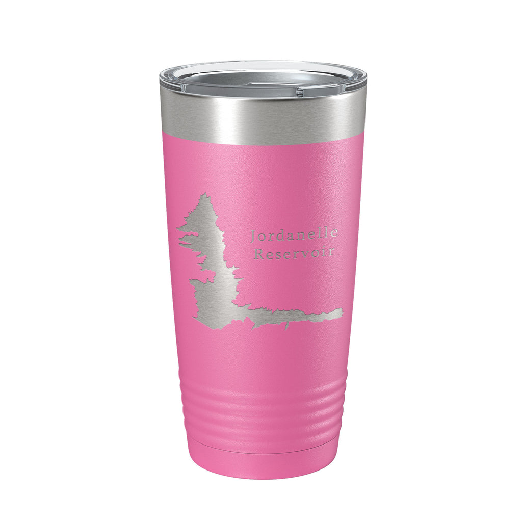 Jordanelle Reservoir Tumbler Lake Map Travel Mug Insulated Laser Engraved Coffee Cup Utah 20 oz