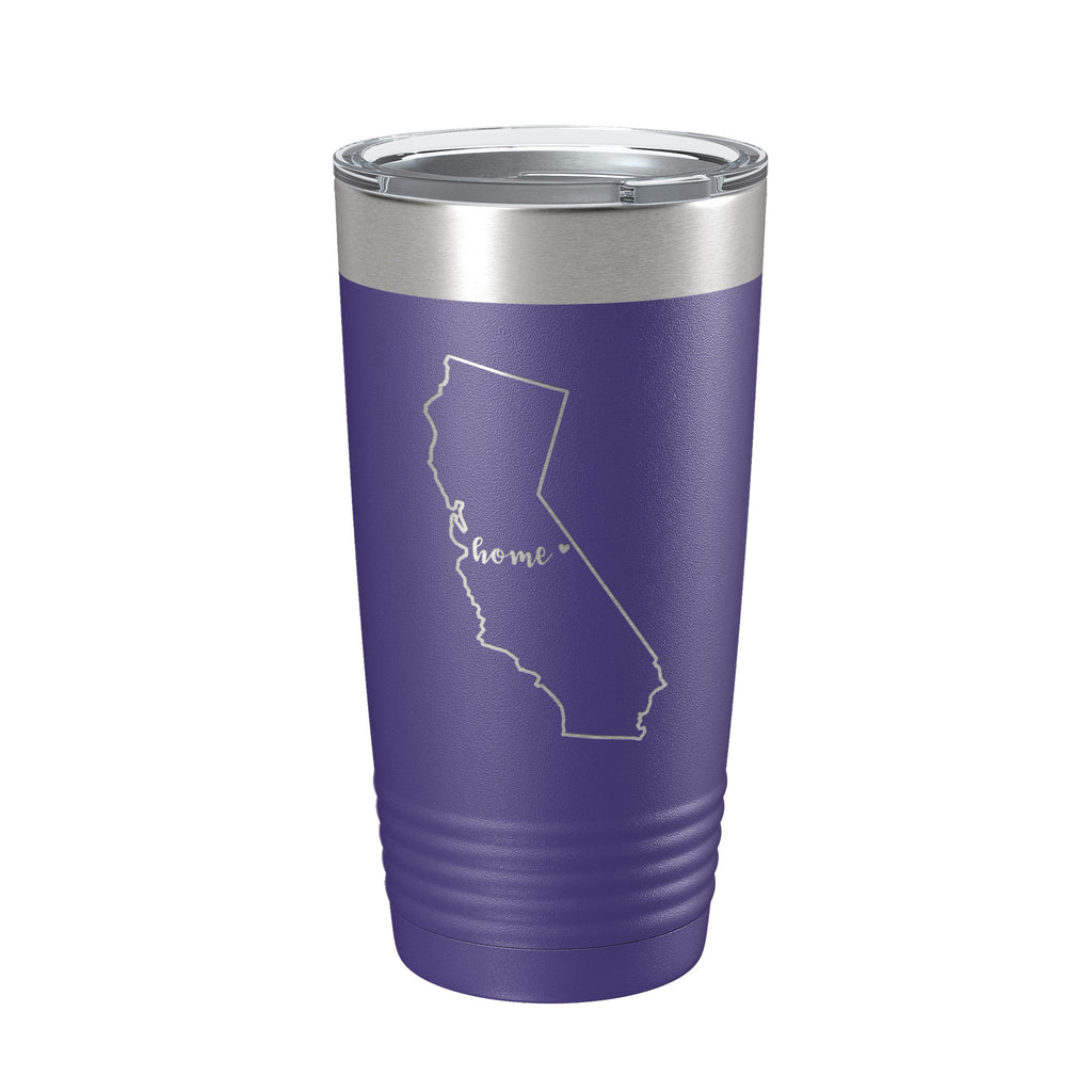 California Tumbler Home State Travel Mug Insulated Laser Engraved Map Coffee Cup 20 oz