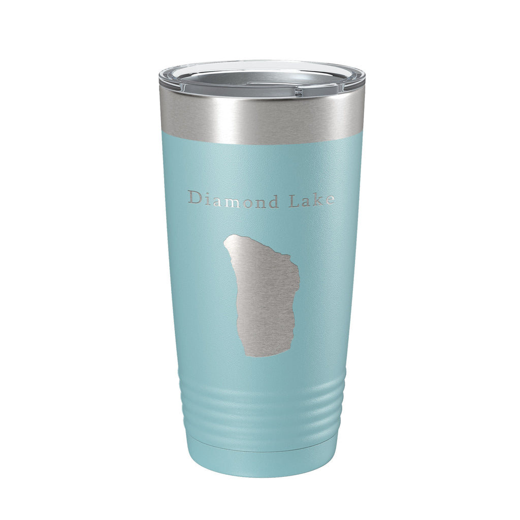 Diamond Lake Map Tumbler Travel Mug Insulated Laser Engraved Coffee Cup Oregon 20 oz