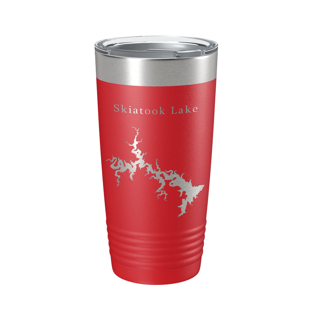 Skiatook Lake Map Tumbler Travel Mug Insulated Laser Engraved Coffee Cup Oklahoma 20 oz