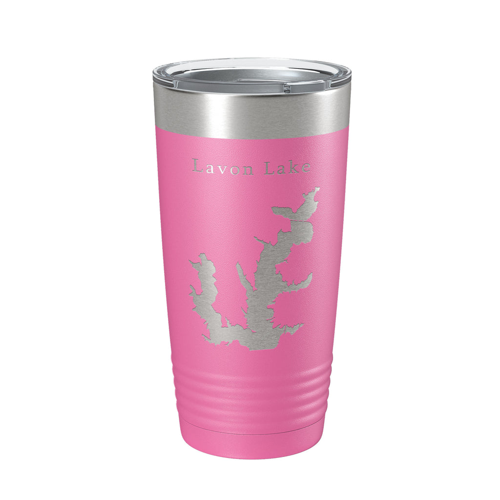 Lavon Lake Map Tumbler Travel Mug Insulated Laser Engraved Coffee Cup Texas 20 oz