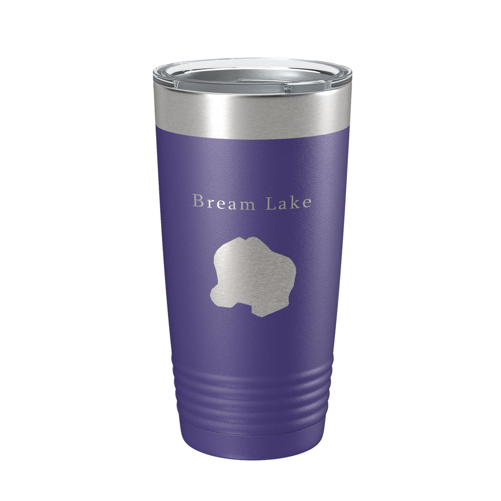 Bream Lake Map Tumbler Travel Mug Insulated Laser Engraved Coffee Cup Florida 20 oz