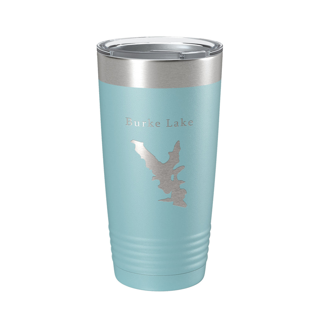 Burke Lake Map Tumbler Travel Mug Insulated Laser Engraved Coffee Cup Virginia 20 oz