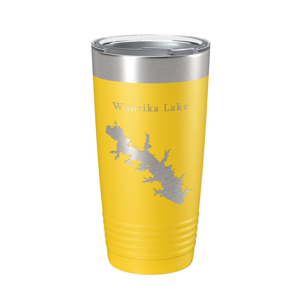 Waurika Lake Map Tumbler Travel Mug Insulated Laser Engraved Coffee Cup Oklahoma 20 oz