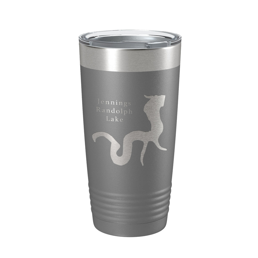Jennings Randolph Lake Map Tumbler Travel Mug Insulated Laser Engraved Coffee Cup West Virginia 20 oz