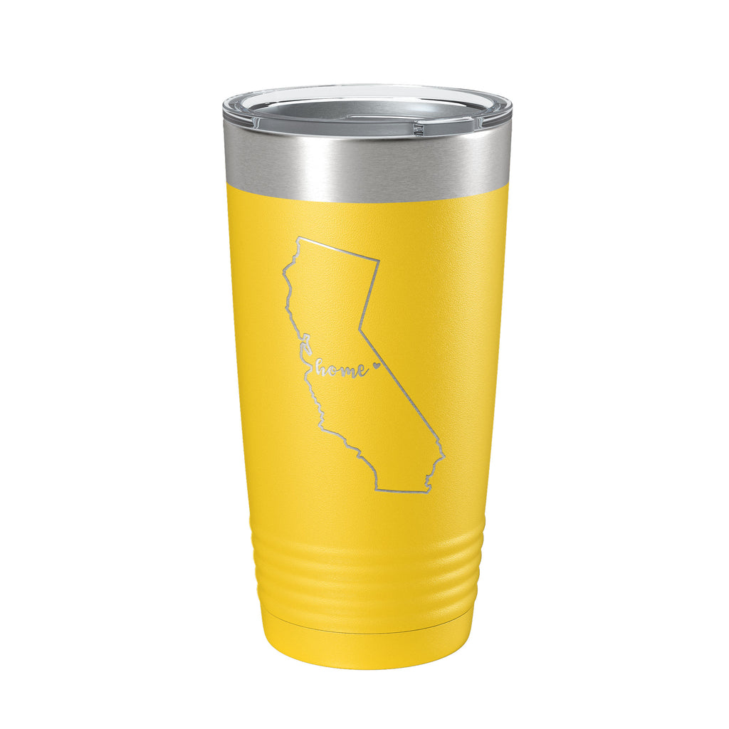 California Tumbler Home State Travel Mug Insulated Laser Engraved Map Coffee Cup 20 oz