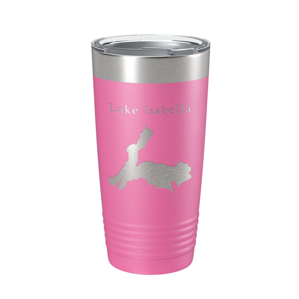 Lake Isabella Map Tumbler Travel Mug Insulated Laser Engraved Coffee Cup California 20 oz