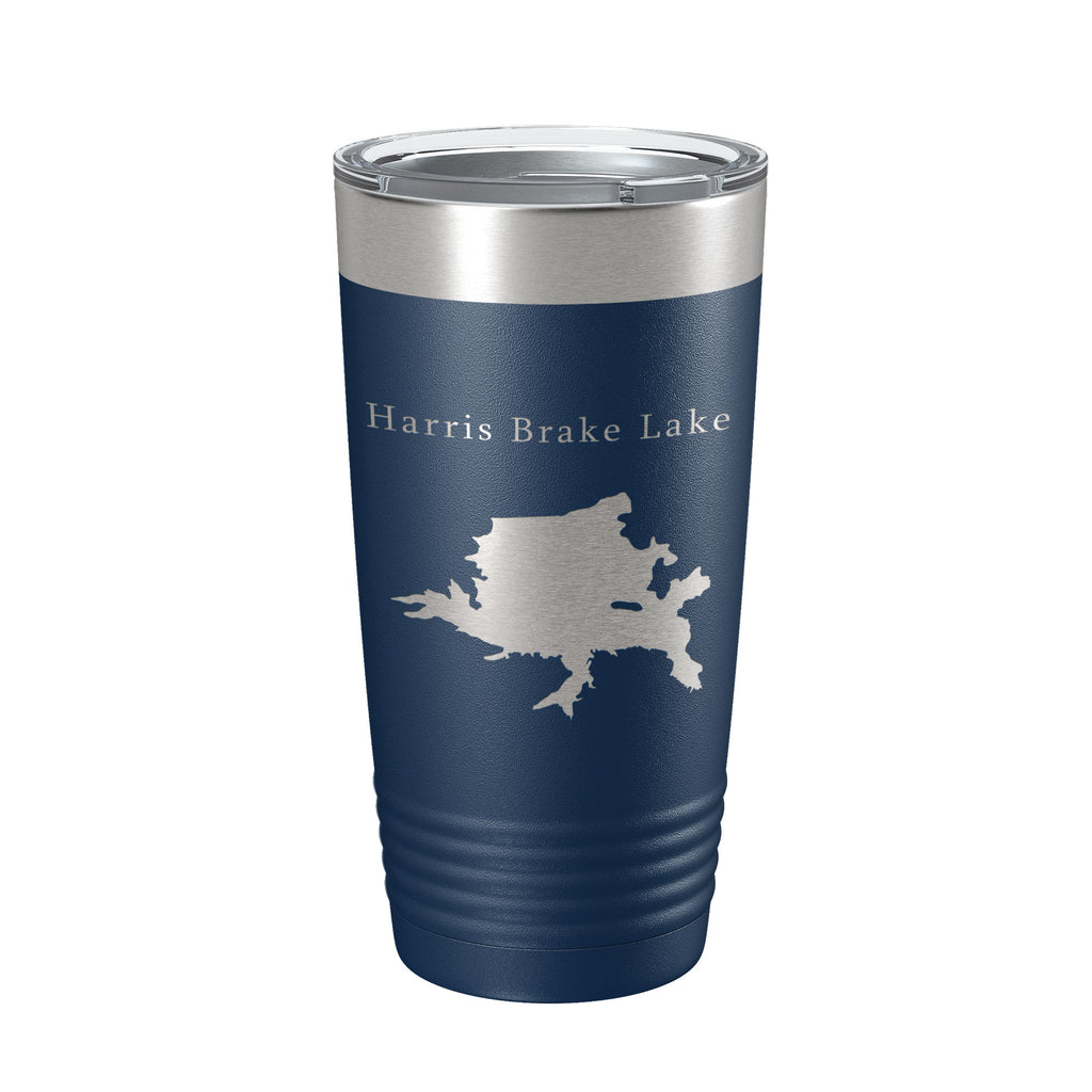 Harris Brake Lake Map Tumbler Travel Mug Insulated Laser Engraved Coffee Cup Arkansas 20 oz