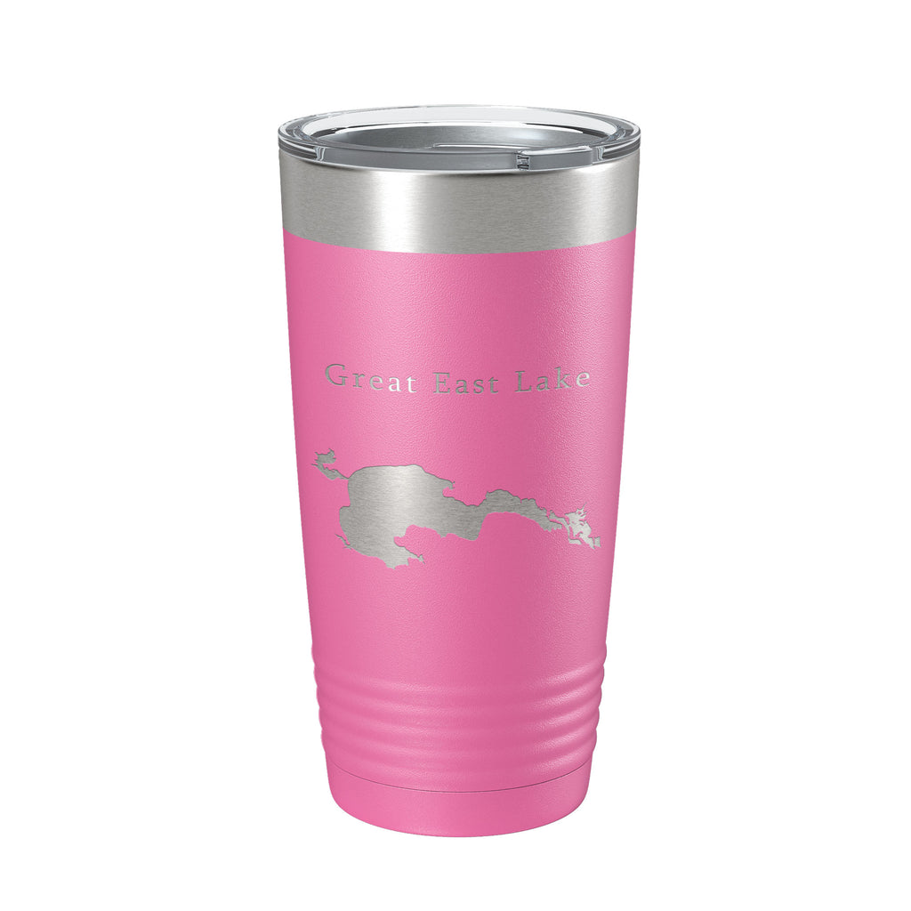 Great East Lake Map Tumbler Travel Mug Insulated Laser Engraved Coffee Cup Maine New Hampshire 20 oz