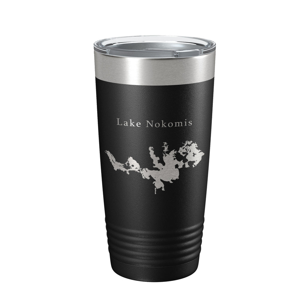Lake Nokomis Map Tumbler Travel Mug Insulated Laser Engraved Coffee Cup Wisconsin 20 oz