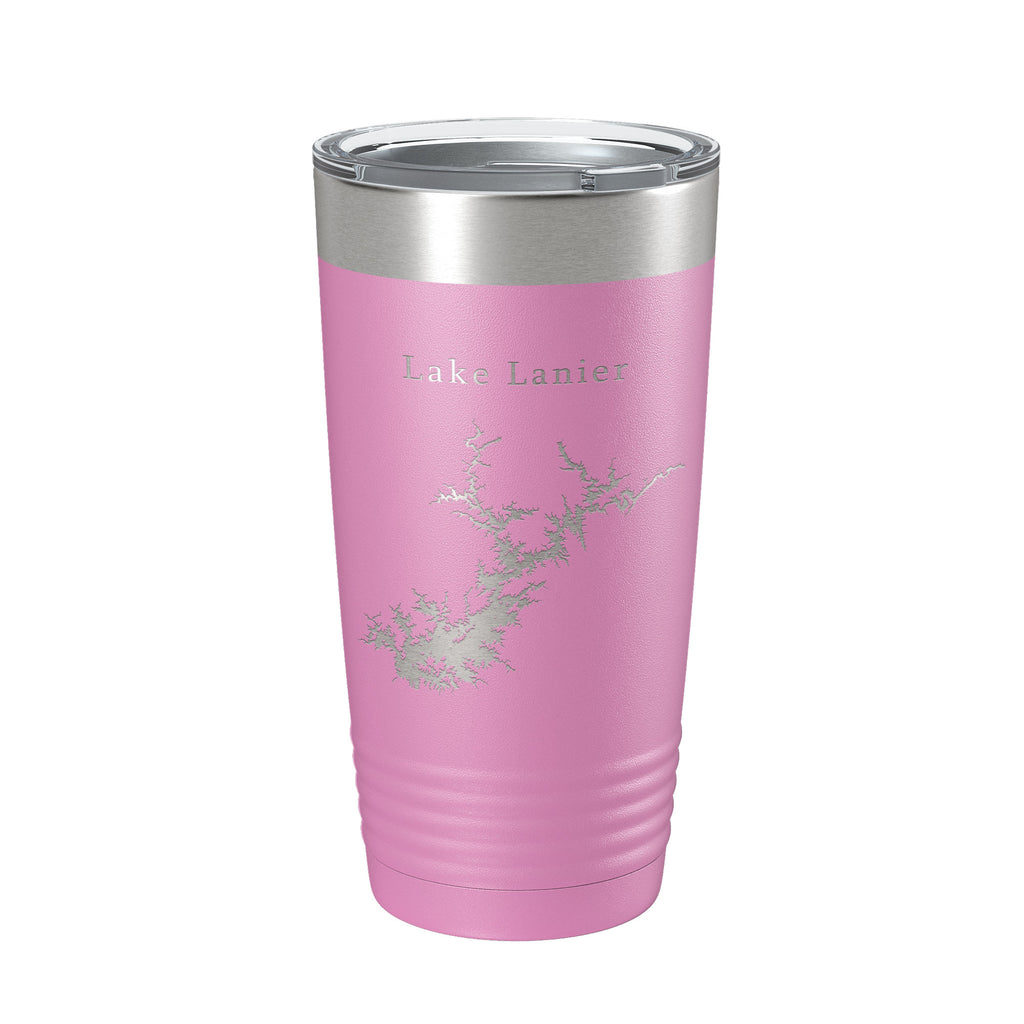 Lake Lanier Map Tumbler Travel Mug Insulated Laser Engraved Coffee Cup Sidney Georgia 20 oz