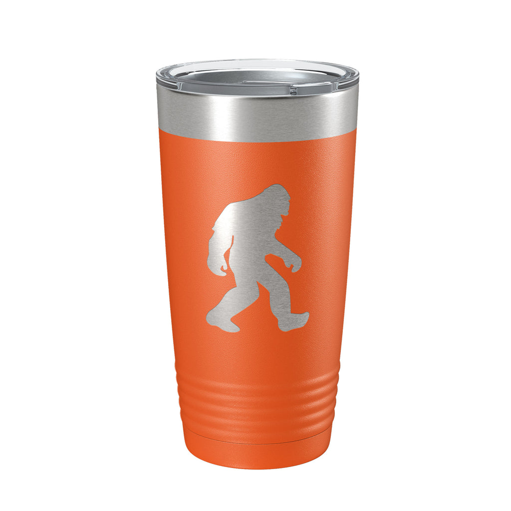 Bigfoot Tumbler Sasquatch Travel Mug Insulated Laser Engraved Coffee Cup Outdoorsman Gift Bigfoot Shadow Yeti Silhouette 20 oz
