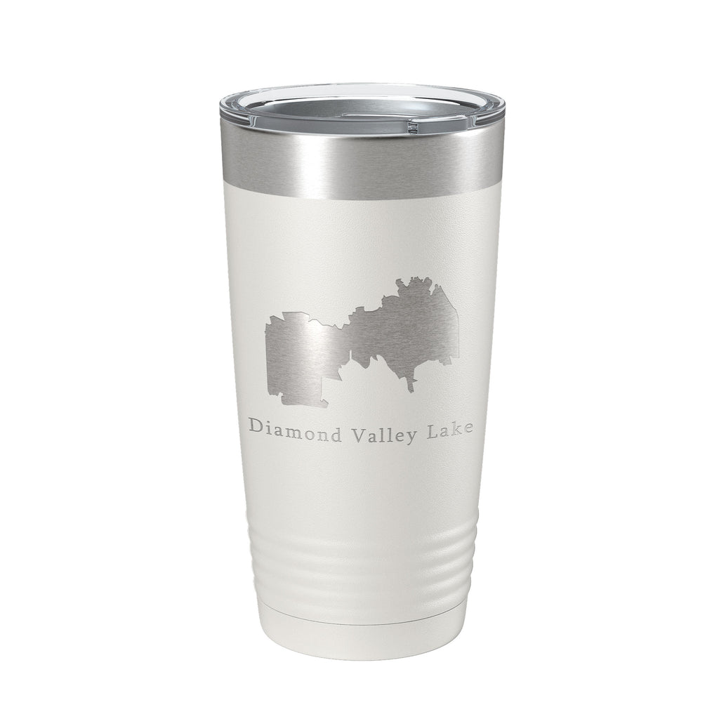 Diamond Valley Lake Map Tumbler Travel Mug Insulated Laser Engraved Coffee Cup California 20 oz