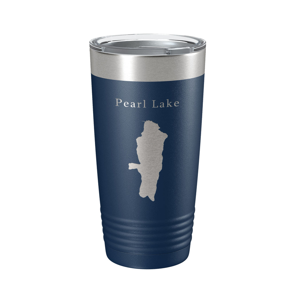 Pearl Lake Map Tumbler Travel Mug Insulated Laser Engraved Coffee Cup Colorado 20 oz