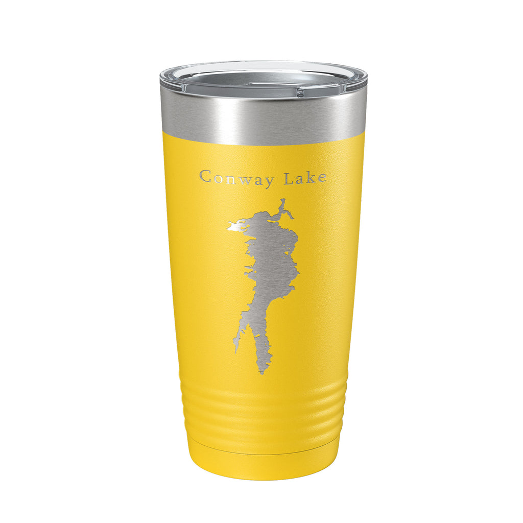 Conway Lake Map Tumbler Travel Mug Insulated Laser Engraved Coffee Cup New Hampshire 20 oz