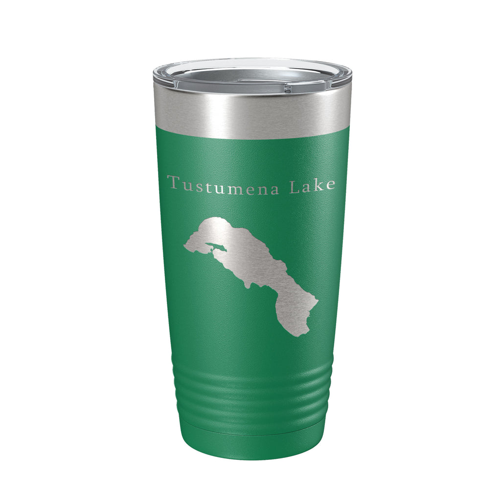 Tustumena Lake Map Tumbler Travel Mug Insulated Laser Engraved Coffee Cup Alaska 20 oz