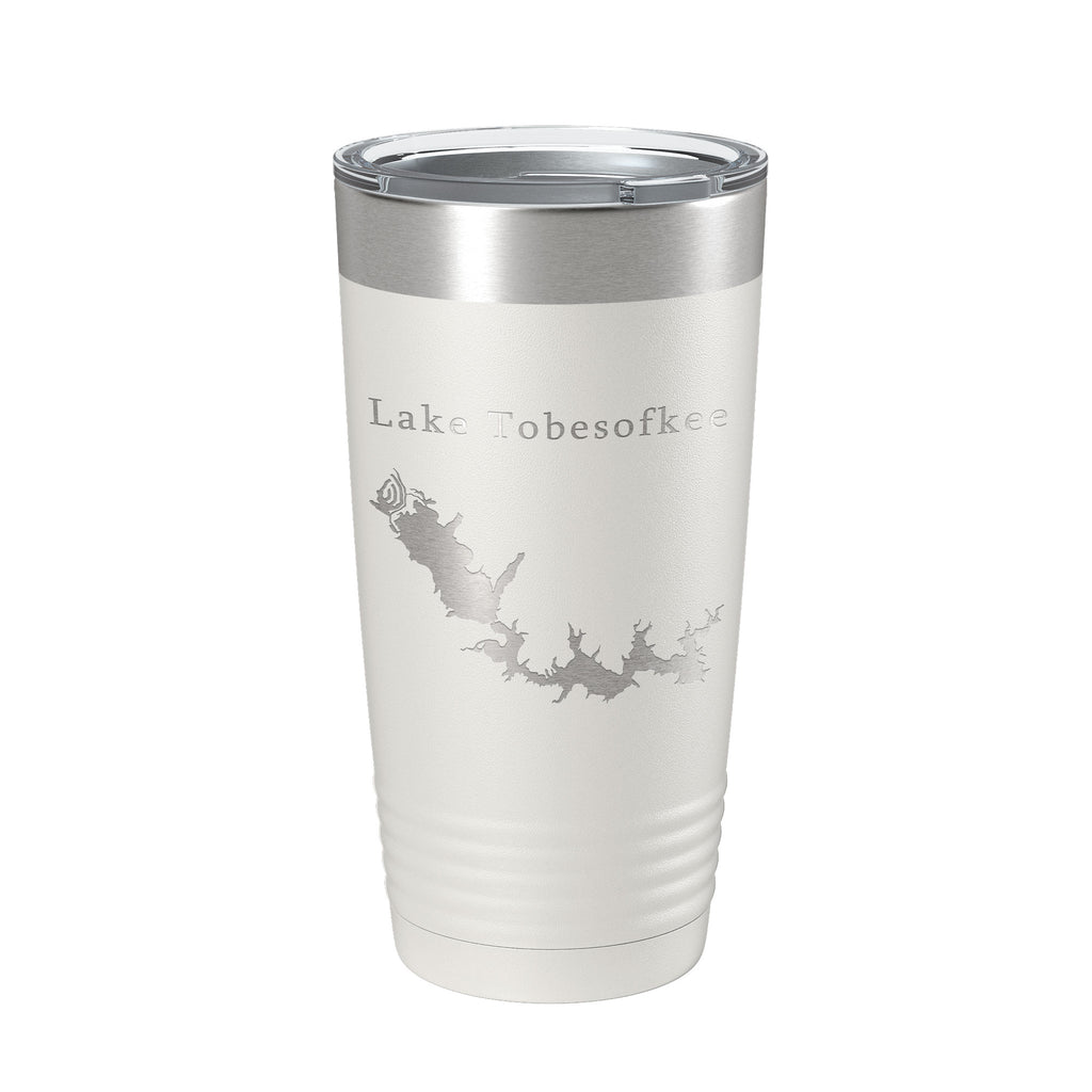 Lake Tobesofkee Map Tumbler Travel Mug Insulated Laser Engraved Coffee Cup Macon Georgia 20 oz