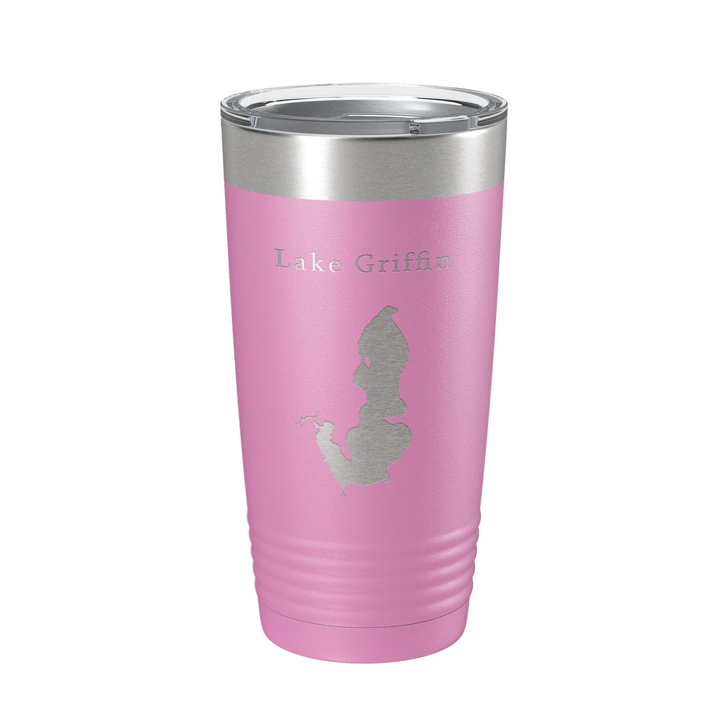 Lake Griffin Map Tumbler Travel Mug Insulated Laser Engraved Coffee Cup Florida 20 oz