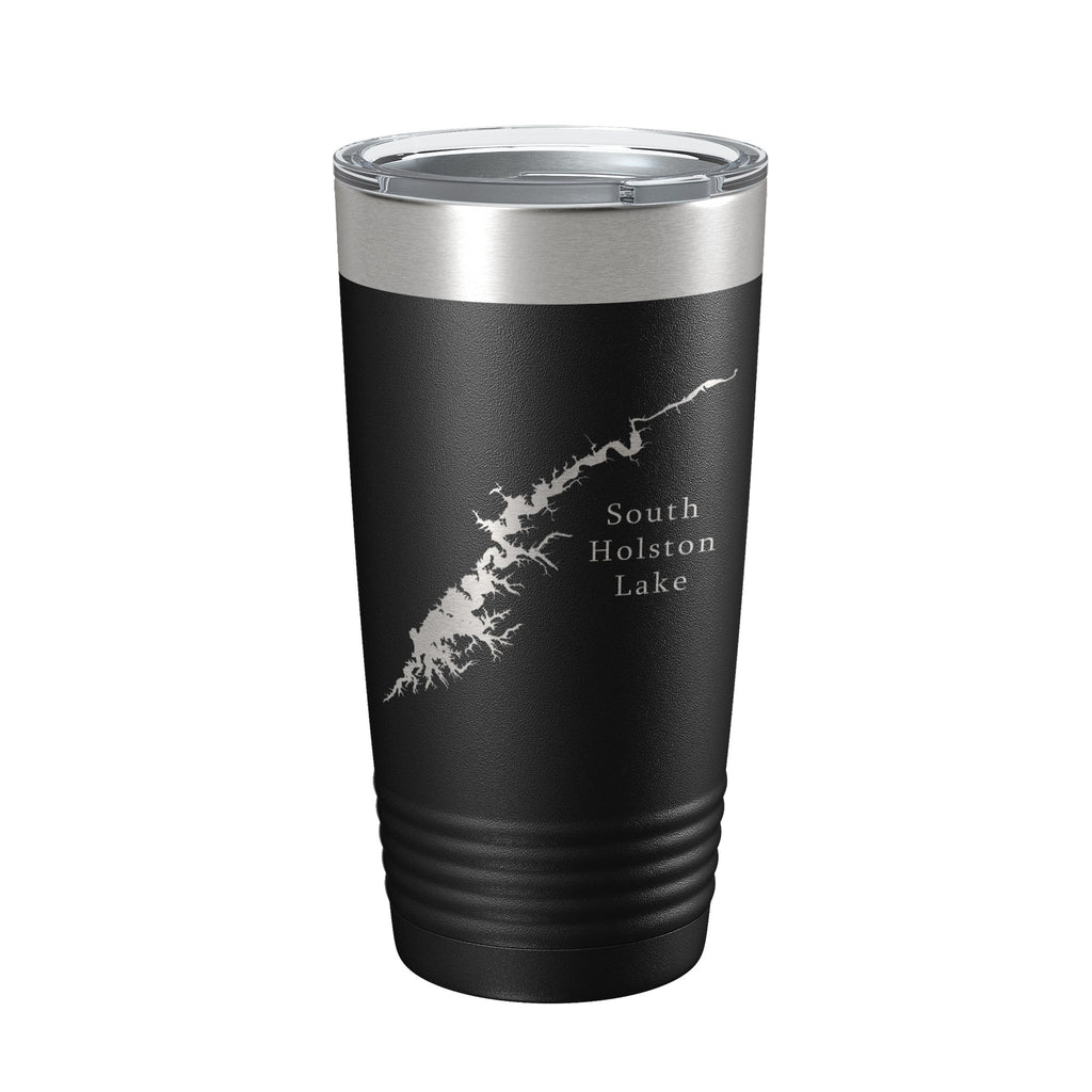 South Holston Lake Map Tumbler Travel Mug Insulated Laser Engraved Coffee Cup Tennessee Virginia 20 oz