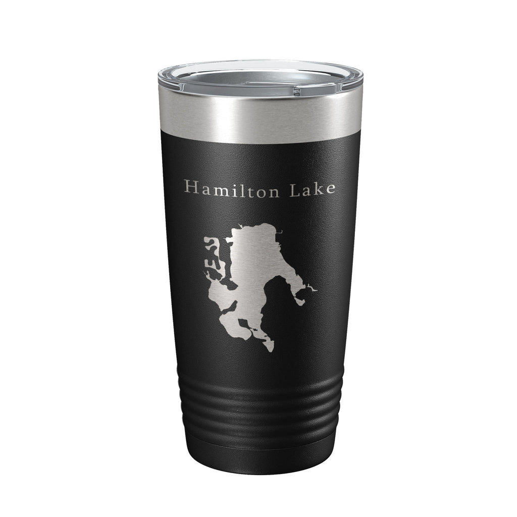 Hamilton Lake Map Tumbler Travel Mug Insulated Laser Engraved Coffee Cup Indiana 20 oz