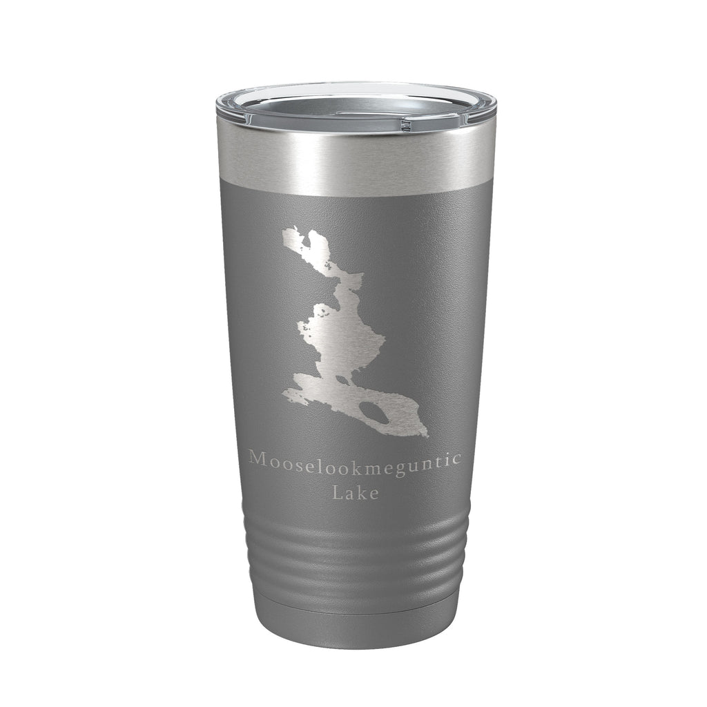 Mooselookmeguntic Lake Map Tumbler Travel Mug Insulated Laser Engraved Coffee Cup Maine 20 oz