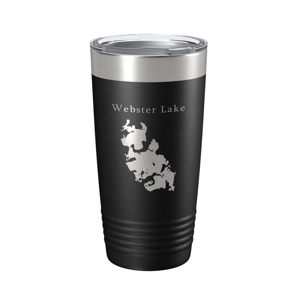 Webster Lake Map Tumbler Travel Mug Insulated Laser Engraved Coffee Cup Massachusetts 20 oz