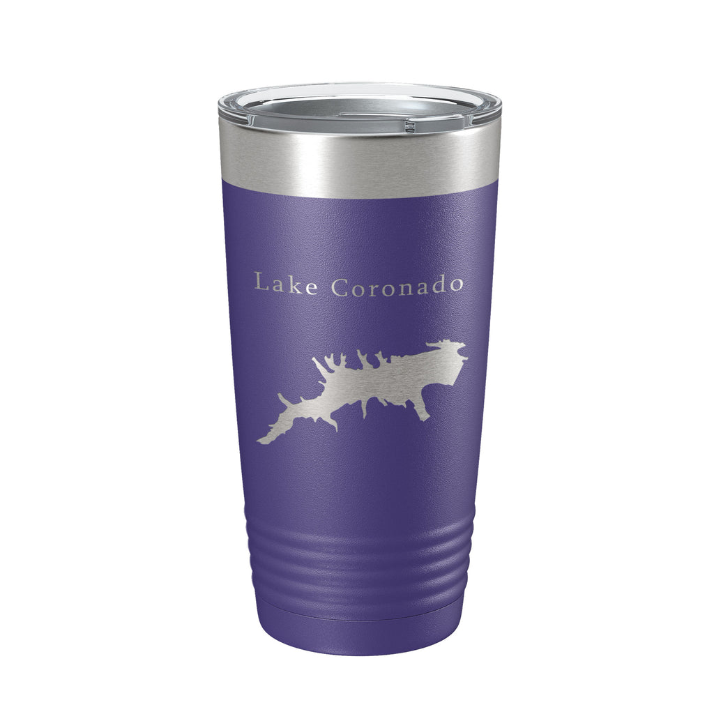 Lake Coronado Map Tumbler Travel Mug Insulated Laser Engraved Coffee Cup Hot Springs Village Arkansas 20 oz