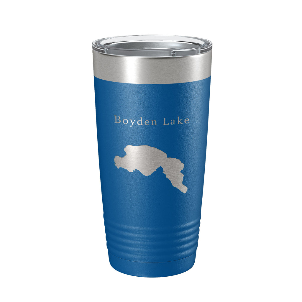 Boyden Lake Map Tumbler Travel Mug Insulated Laser Engraved Coffee Cup Maine 20 oz