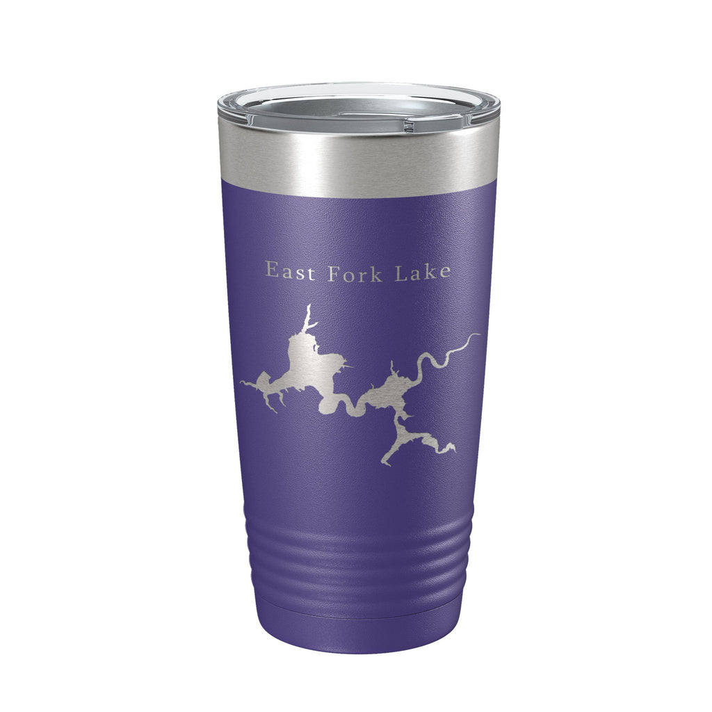 East Fork Lake Map Tumbler Travel Mug Insulated Laser Engraved Coffee Cup Ohio 20 oz