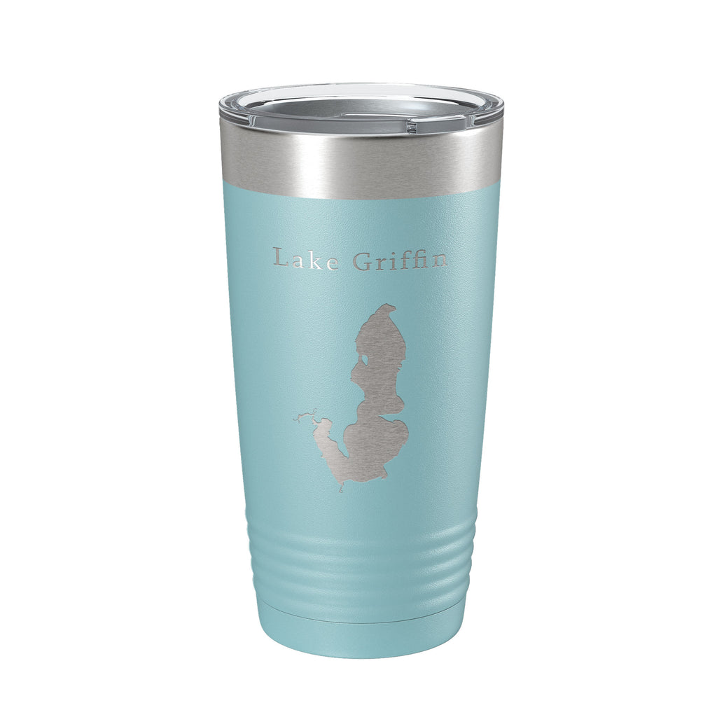 Lake Griffin Map Tumbler Travel Mug Insulated Laser Engraved Coffee Cup Florida 20 oz