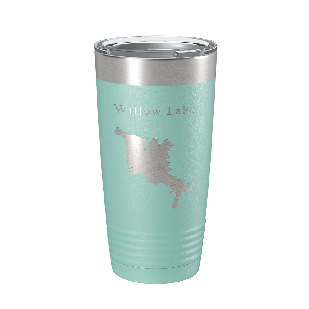 Willow Creek Lake Map Tumbler Travel Mug Insulated Laser Engraved Coffee Cup Arizona 20 oz