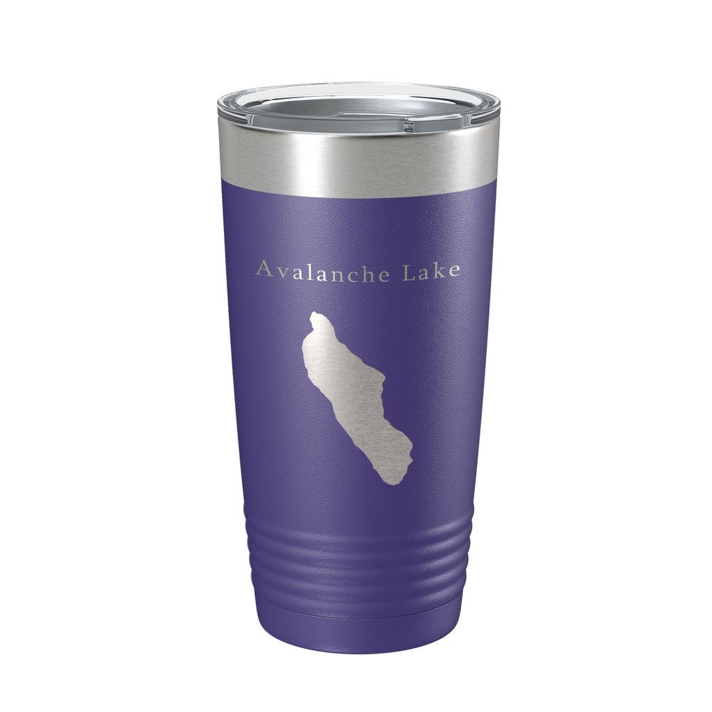 Avalanche Lake Map Tumbler Travel Mug Insulated Laser Engraved Coffee Cup Montana 20 oz