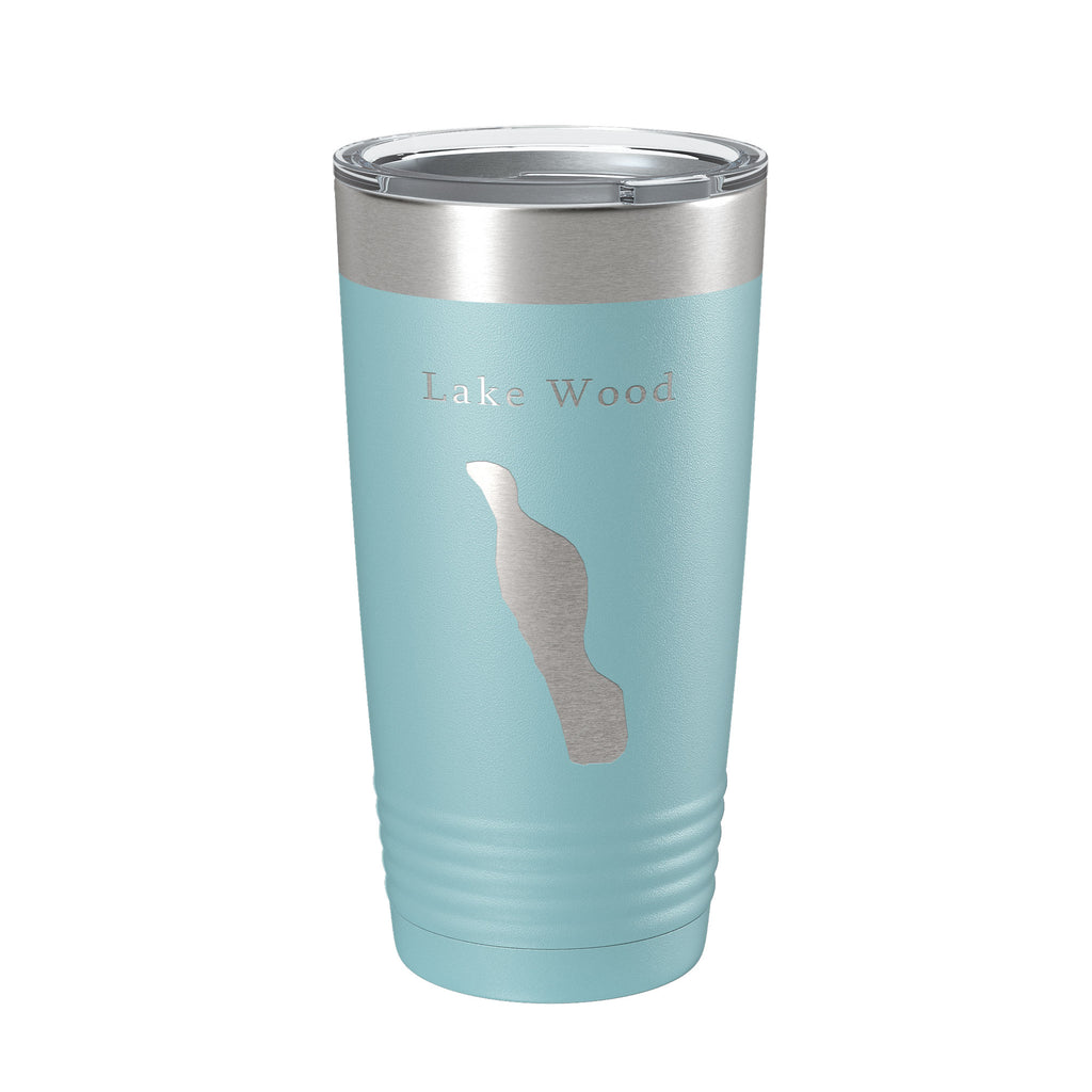 Lake Wood Map Tumbler Travel Mug Insulated Laser Engraved Coffee Cup Acadia Maine 20 oz