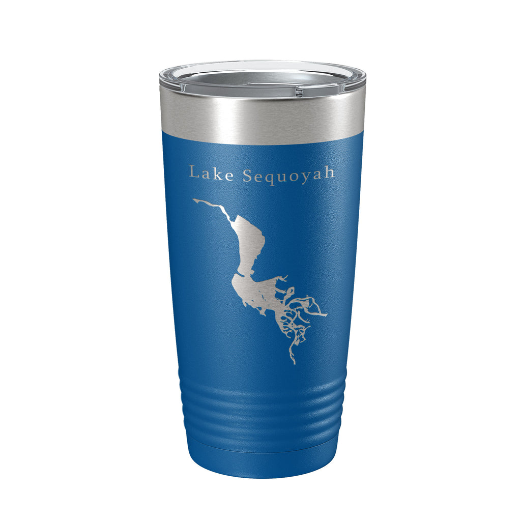 Lake Sequoyah Map Tumbler Travel Mug Insulated Laser Engraved Coffee Cup Arkansas 20 oz