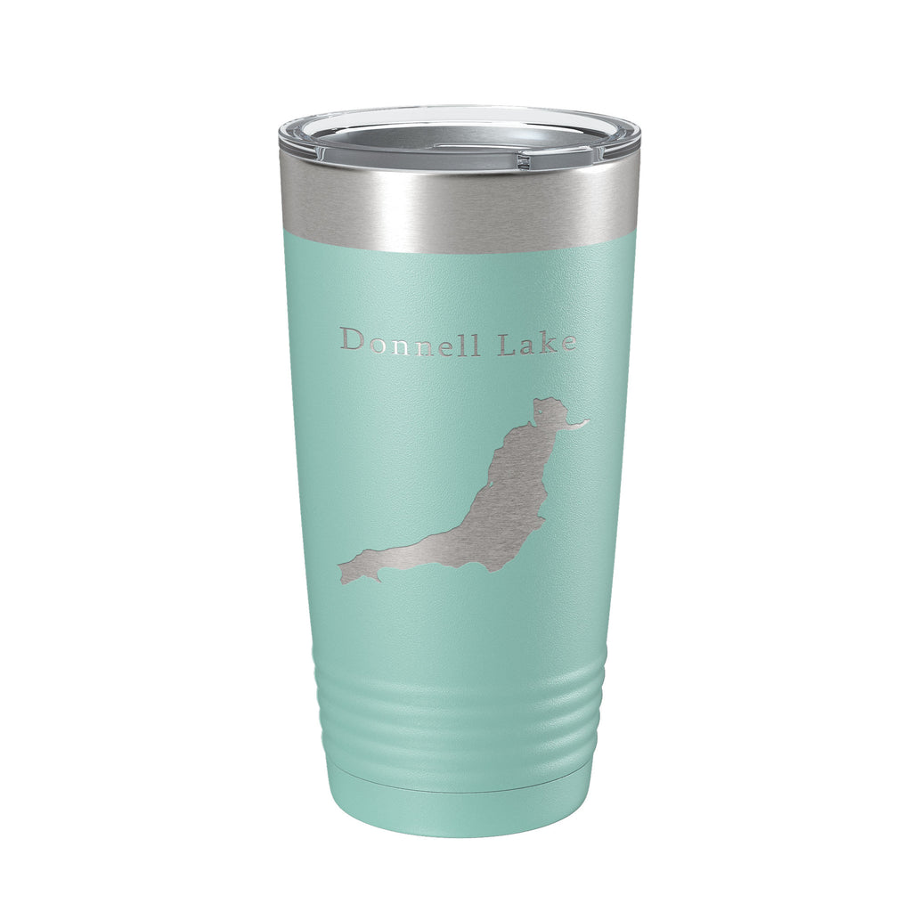 Donnell Lake Map Tumbler Travel Mug Insulated Laser Engraved Coffee Cup California 20 oz
